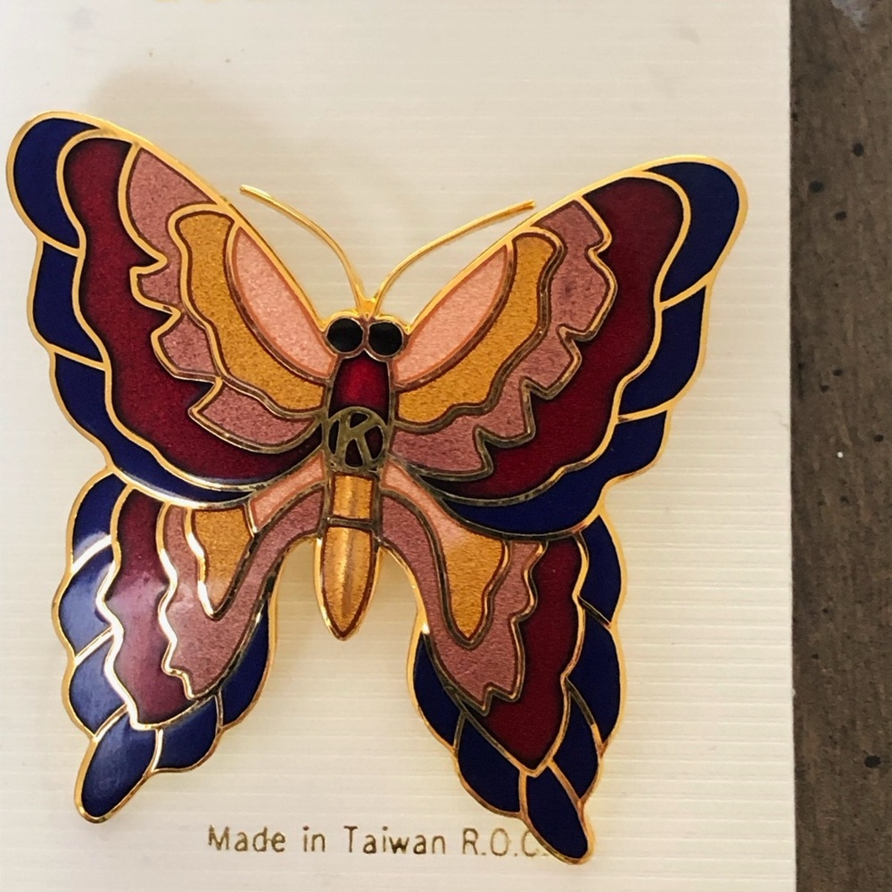 Colorful Butterfly Brooch